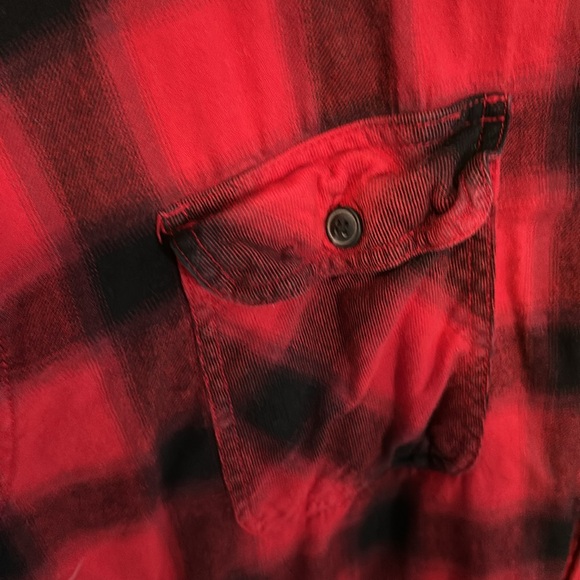 Mossimo || red, and black flannel plaid with pockets oversized - Picture 4 of 6
